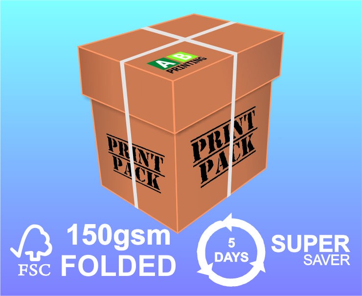 10000 A4 (297x210mm) 150gsm FSC®/PEFC® Folded Super Saver Leaflets