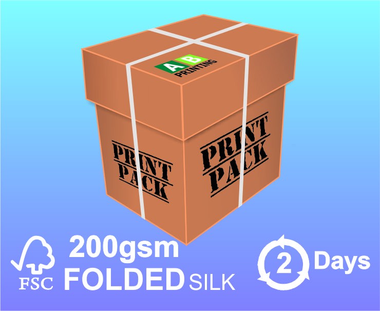1000 A4 (297x210mm) 200gsm FSC®/PEFC® Silk Folded Leaflets